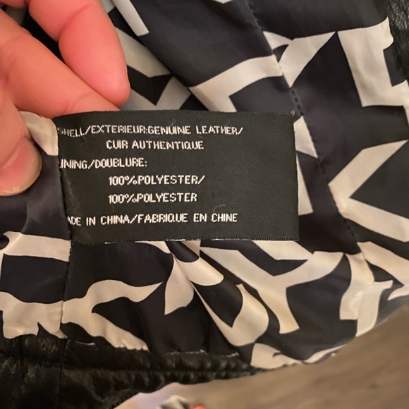 DKNY Soft Genuine Leather Jacket - Picture 4 of 4